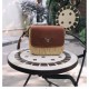 Prada Raffia and Leather Shoulder Bag 1BD243