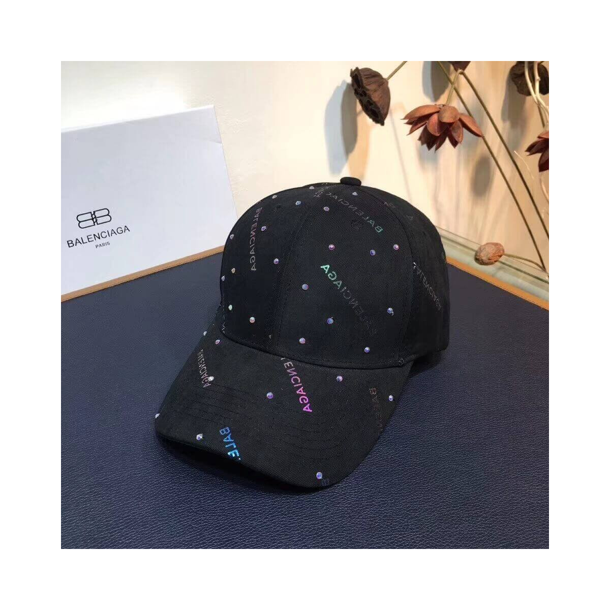 Balenciaga Logo Embroidered Baseball Cap 26896