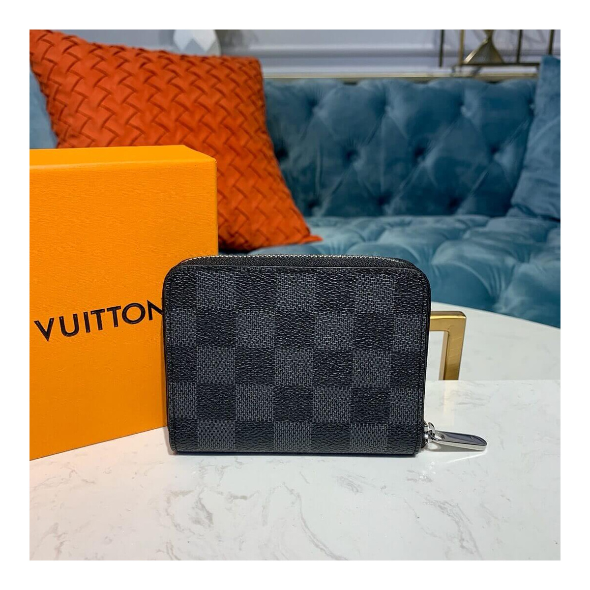 Louis Vuitton Damier Graphite Zippy Coin Purse N60067