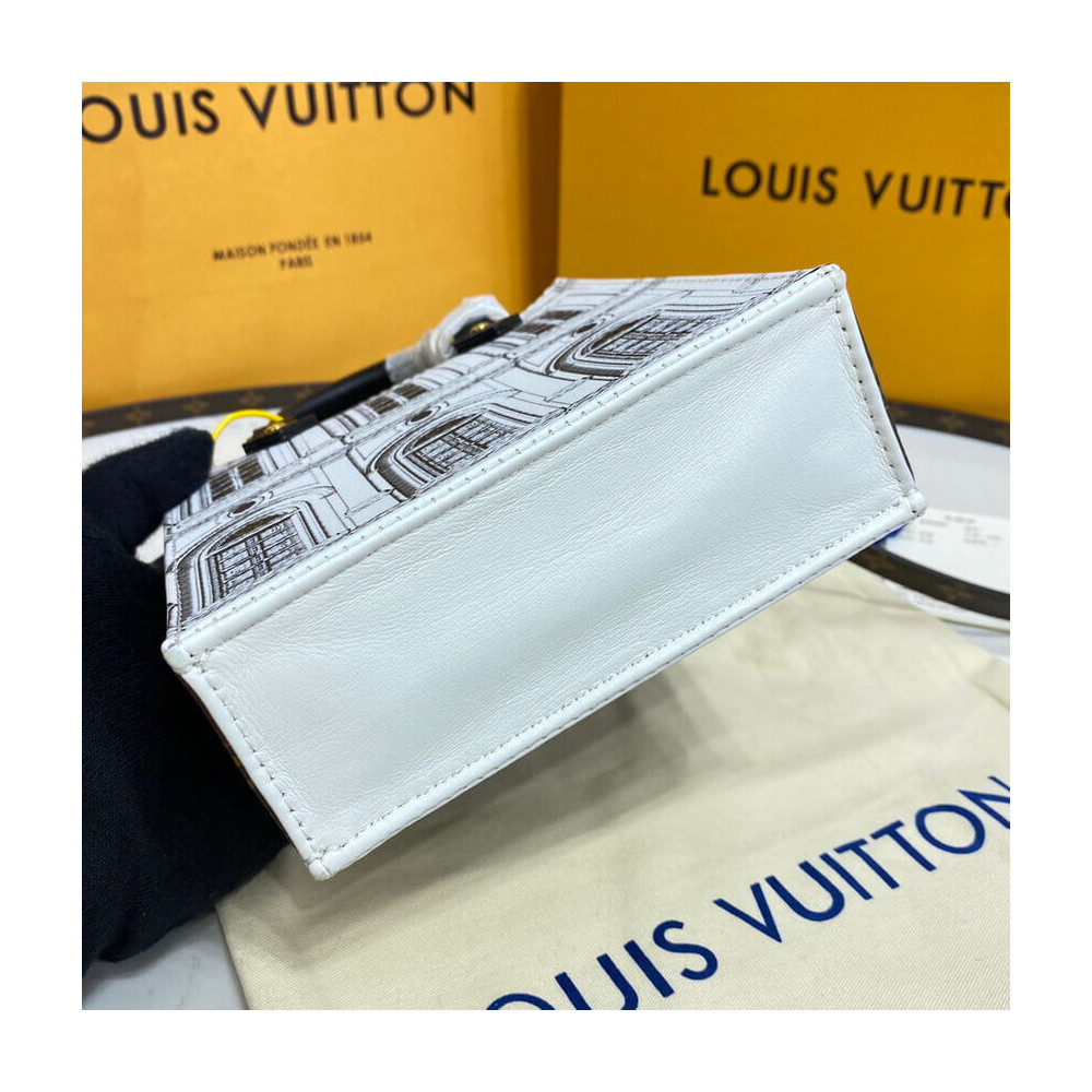 Louis Vuitton Printed Matte Calf Leather Petit Sac Plat M80991