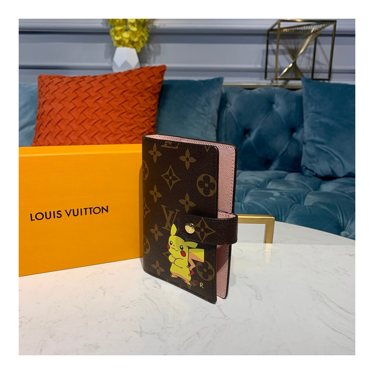 Louis Vuitton Monogram Pikachu Print Small Ring Agenda Cover R20005