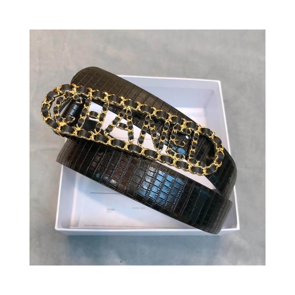 Chanel Lizard Calfskin 30mm Belt AA6600