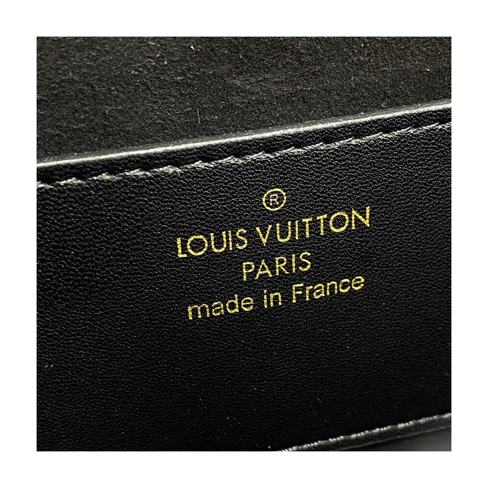 Louis Vuitton Sheepskin Leather Twist MM M59029 Black