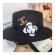 Chanel Flower Embellished Straw Hat AA6730