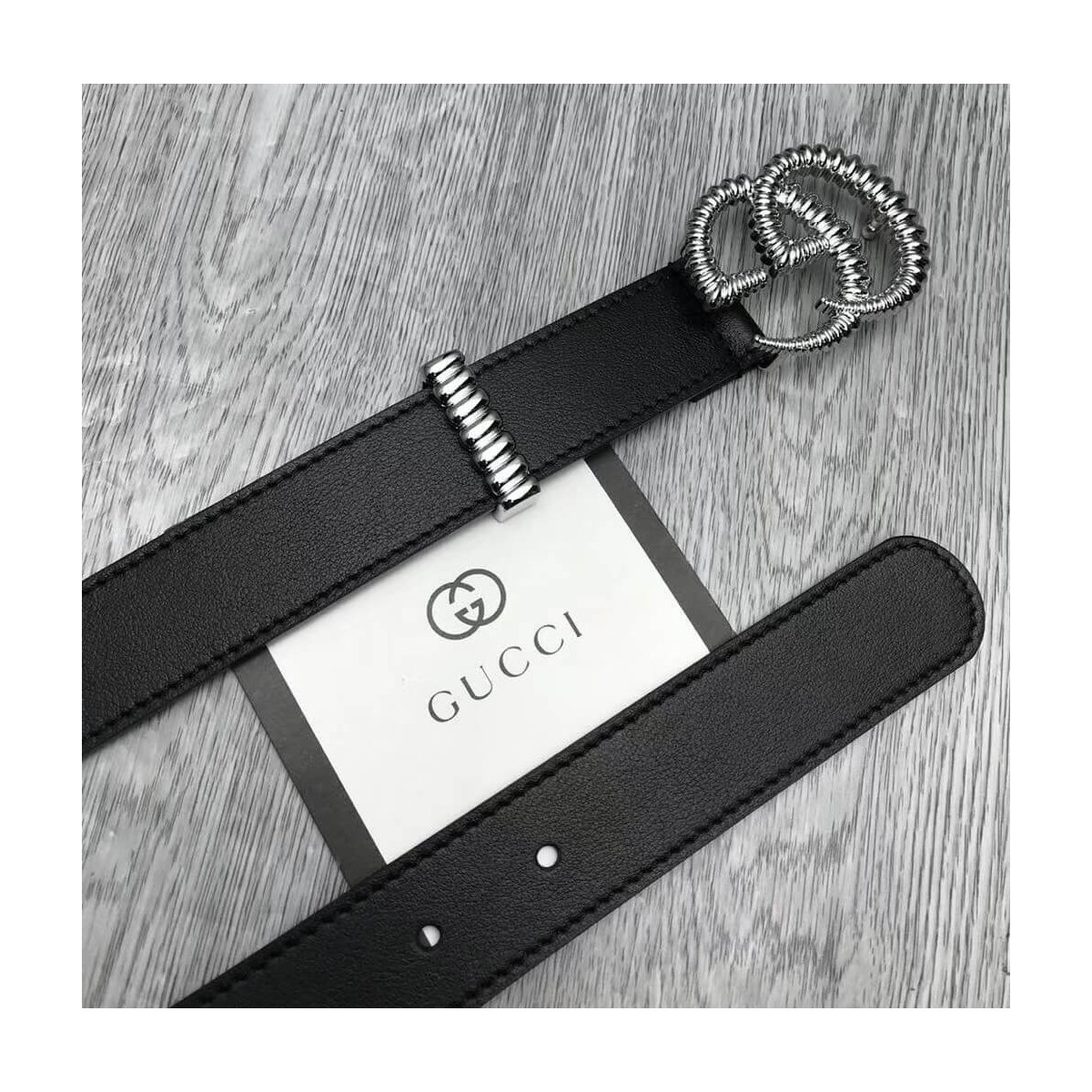 Gucci 30mm Leather Belt With Torchon Double G Buckle 524102