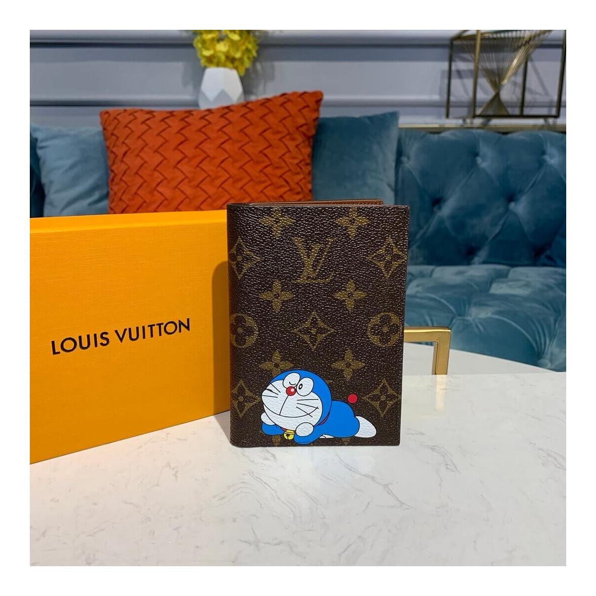 Louis Vuitton Monogram Canvas Doraemon Print Passport Cover M64502