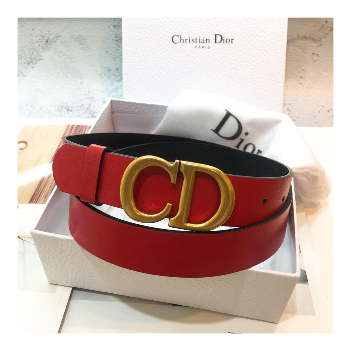 Christian Dior Saddle 3.0cm Belt B0042