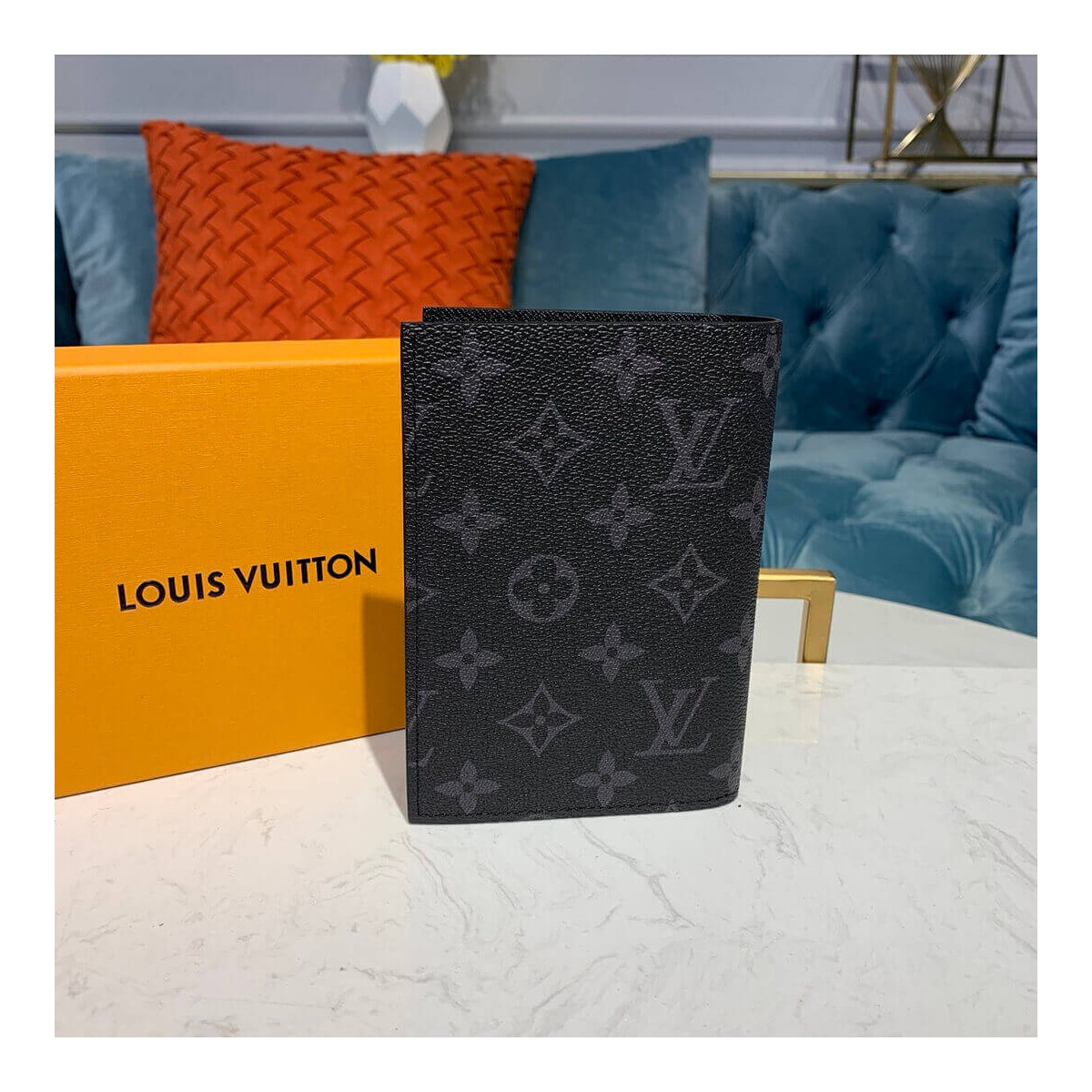 Louis Vuitton Monogram Eclipse Pikachu Print Passport Cover M64501