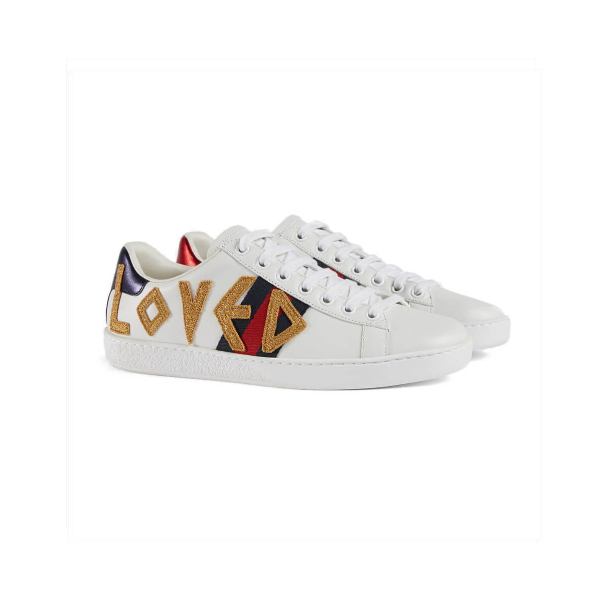 Gucci Ace &quot;Loved&quot; Embroidered Sneaker 505328