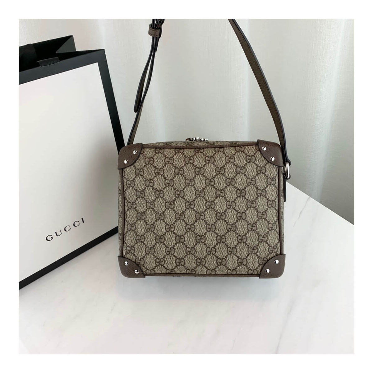 Gucci Shoulder Bag With Leather Details 626363