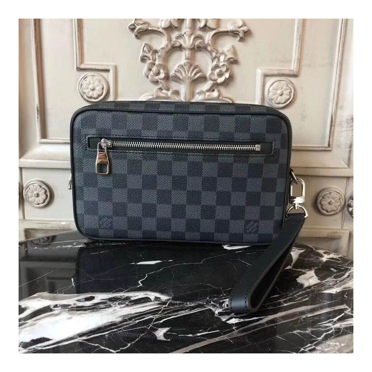 Louis Vuitton Damier Graphite Canvas Kasai Clutch N41664