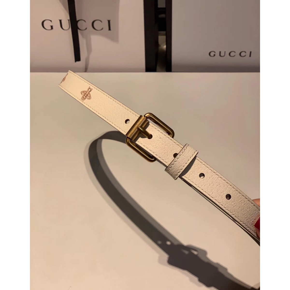 Gucci Belt With Bees And Stars Print 576178