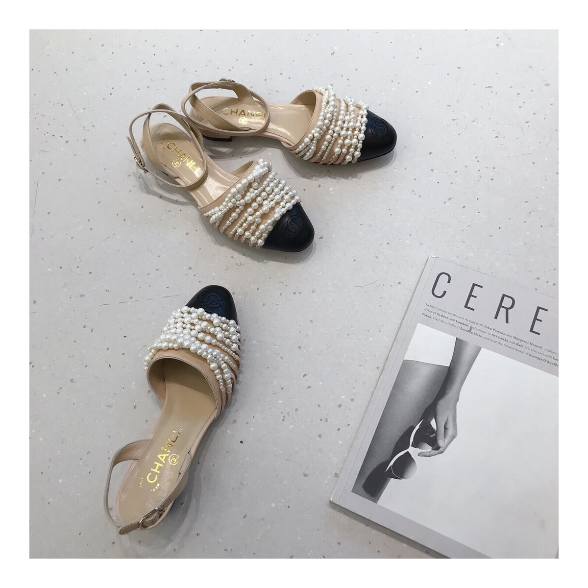 Chanel Pearl Sandals G23578