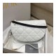 Christian Dior Medium Vibe Hobo Bag M7201 White Cannage Lambskin