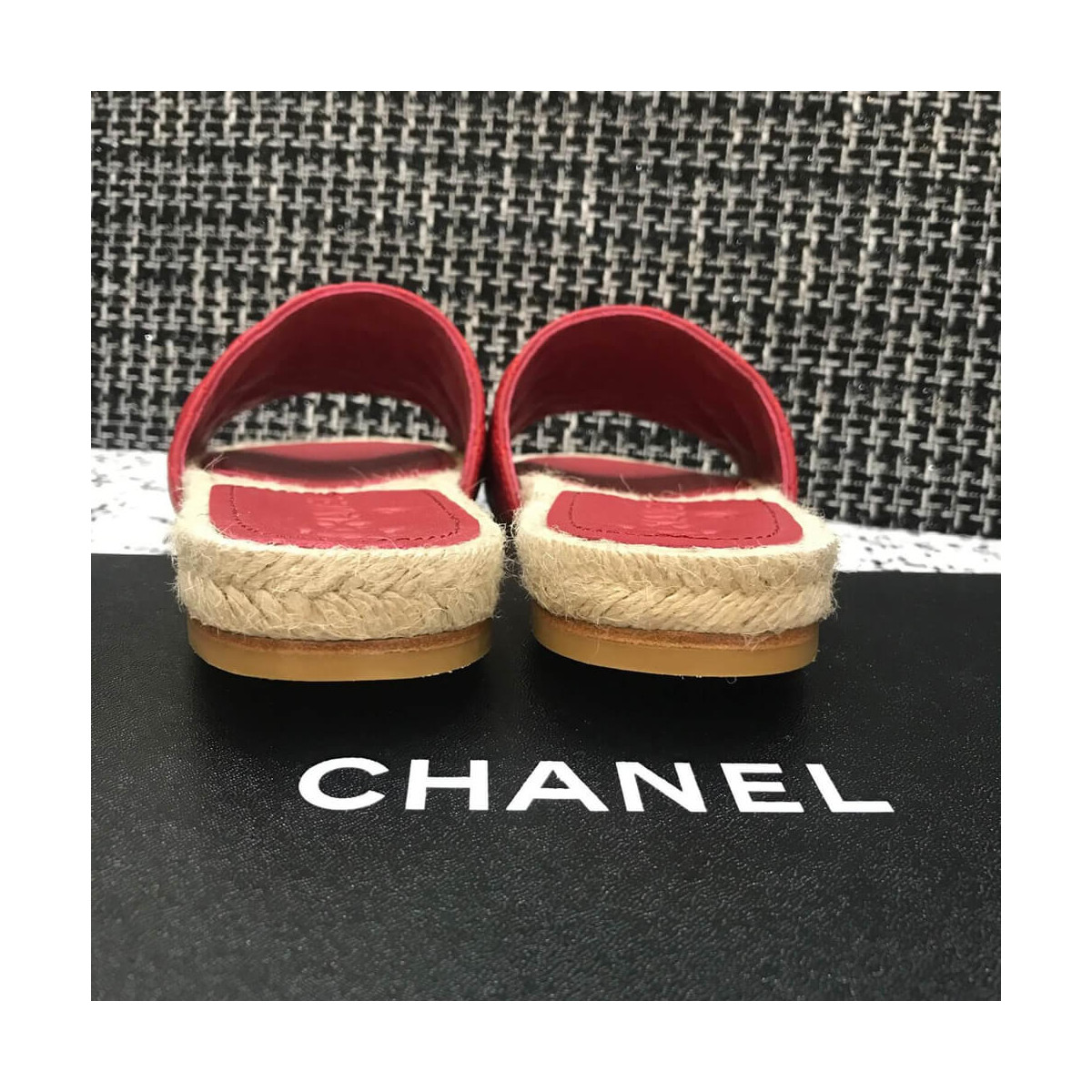 Chanel CC Quilted Mules G35604 Burgundy/Red