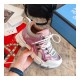 Gucci Flashtrek Sneaker With Removable Crystals 537133 Pink Metallic