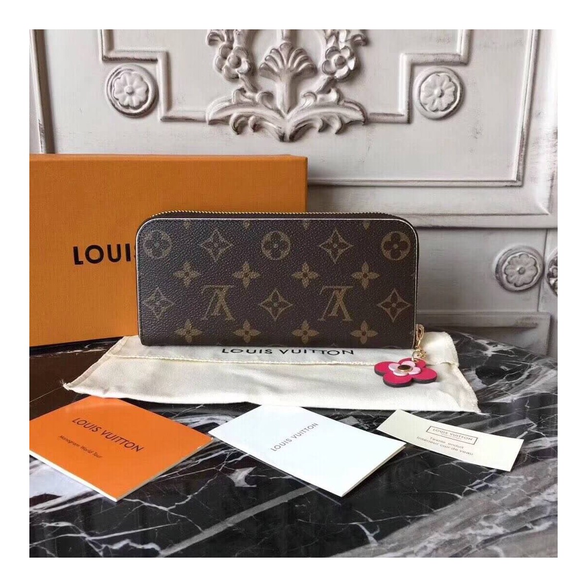 Louis Vuitton Monogram Cavas Clemence Wallet M64201