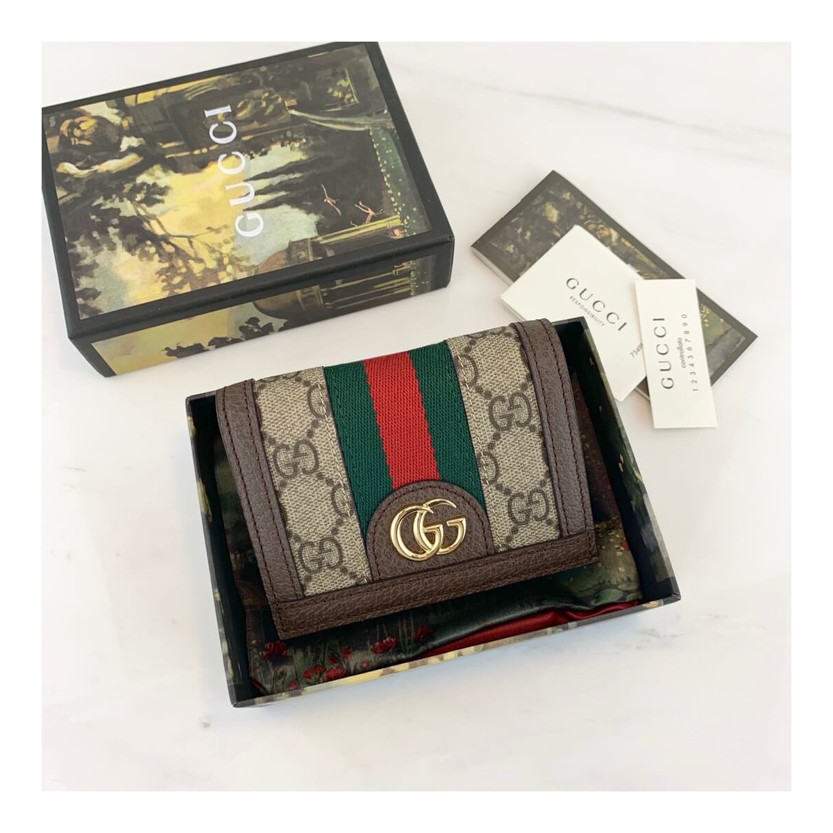 Gucci Ophidia GG Card Case Wallet 523155