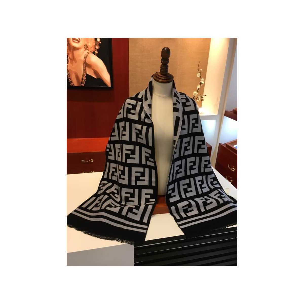 Fendi Wool And Silk Scarf 424A