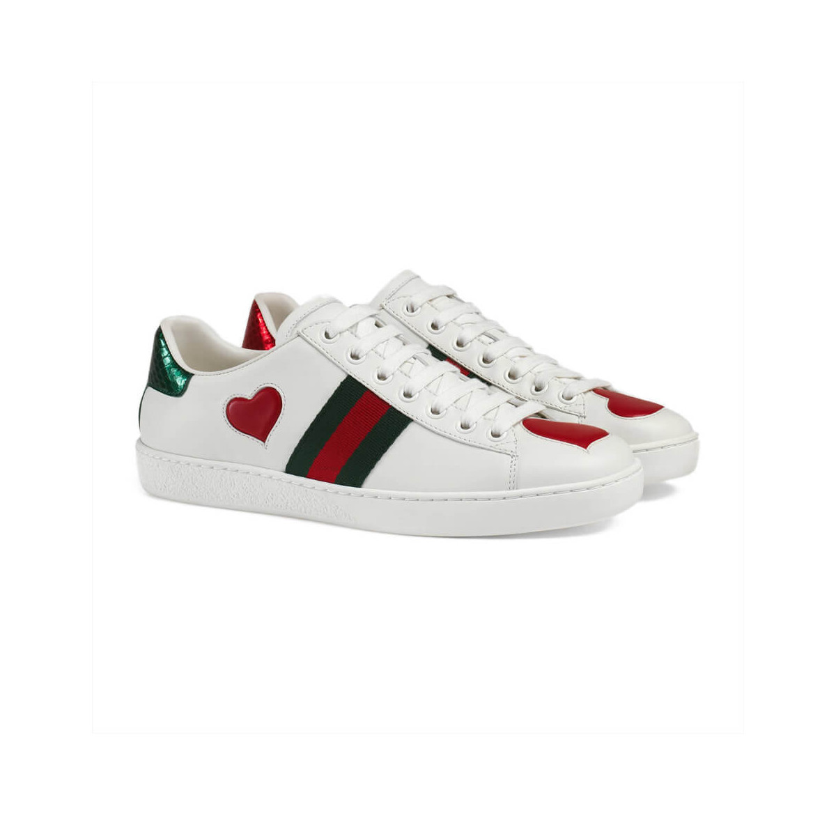 Gucci Ace Heart Embroidered Sneaker 435638