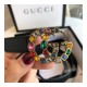 Gucci 20mm Leather Belt With Crystal Double G Buckle 513183