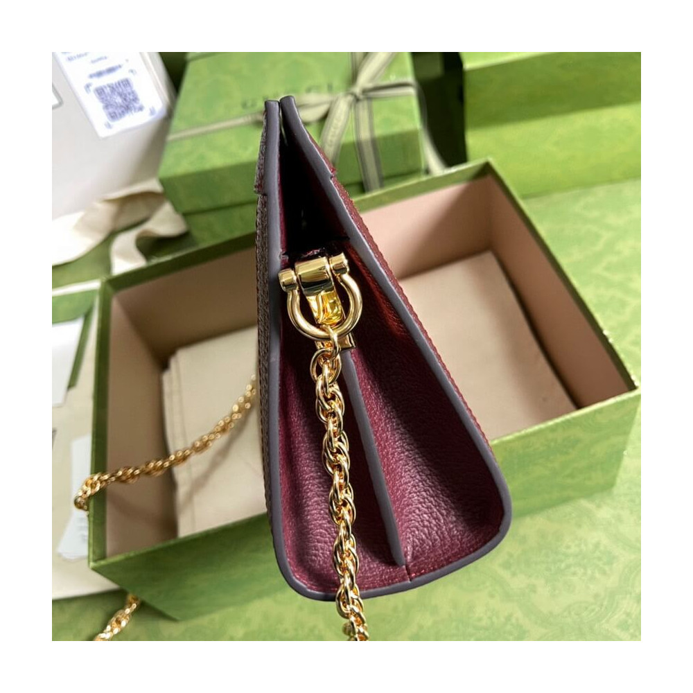 Gucci Ophidia GG Small Shoulder Bag 503877 in Burgundy