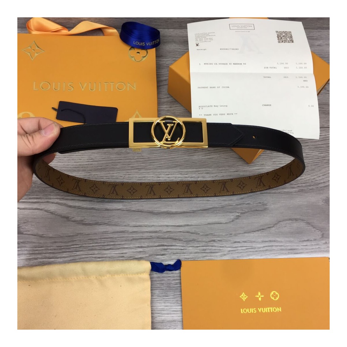 Louis Vuitton Dauphine 25mm Reversible Belt M0203U