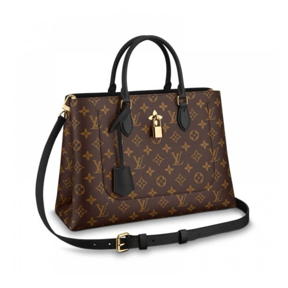 Louis Vuitton Monogram Canvas Flower Tote M43550 Black