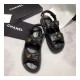 Chanel CC Quilted Velcro Sandals G31848