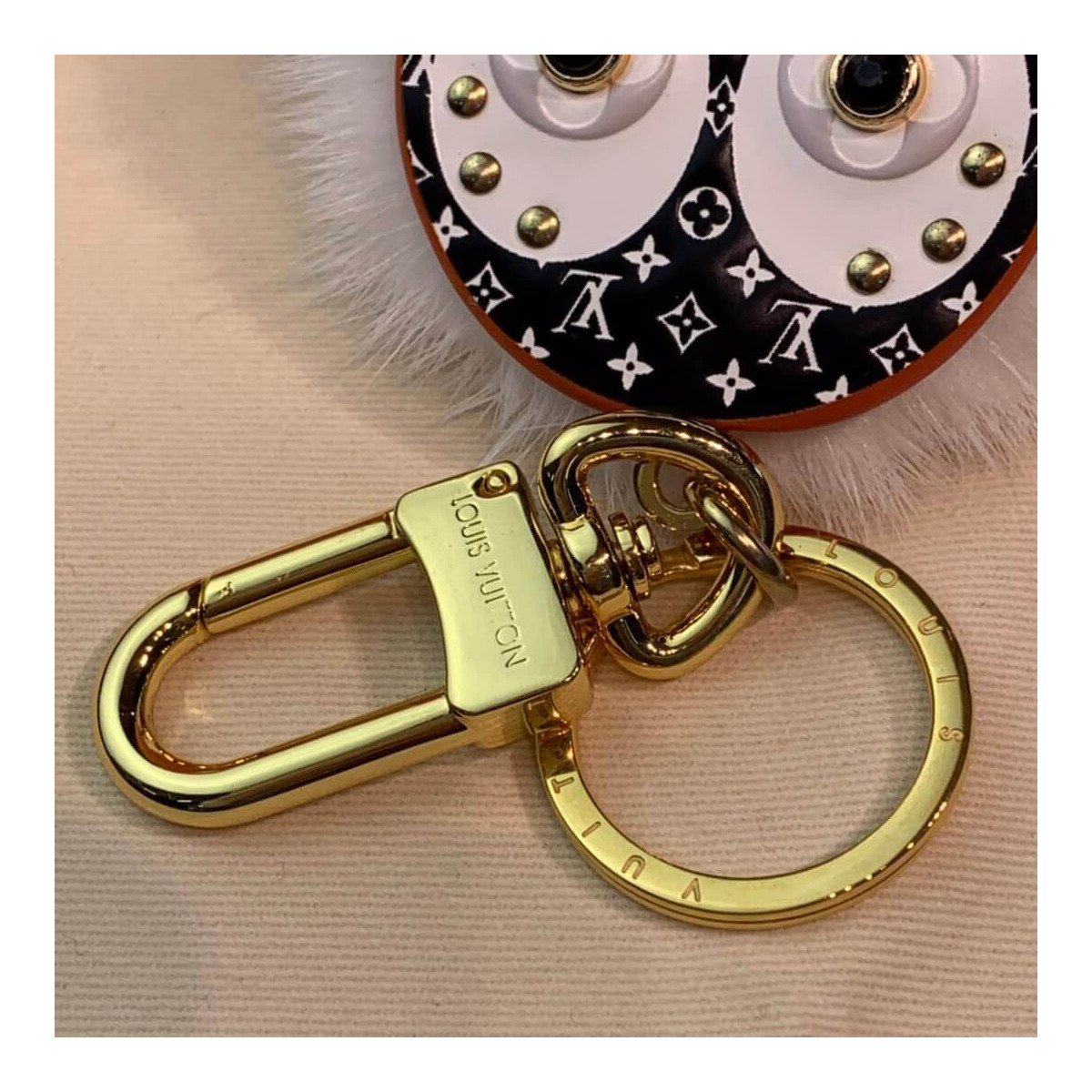 Louis Vuitton Penguin Fur Bag Charm And Key Holder M69007