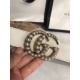 Gucci 30mm Leather Belt With Pearl Double G 453260