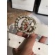 Gucci 30mm Leather Belt With Pearl Double G 453260