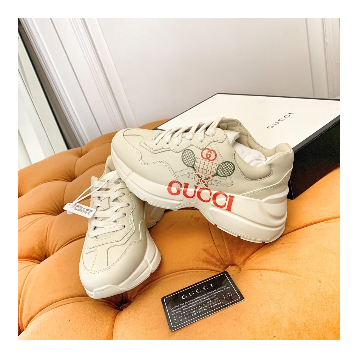 Gucci Rhyton Tennis Racket Motif Sneaker 609343