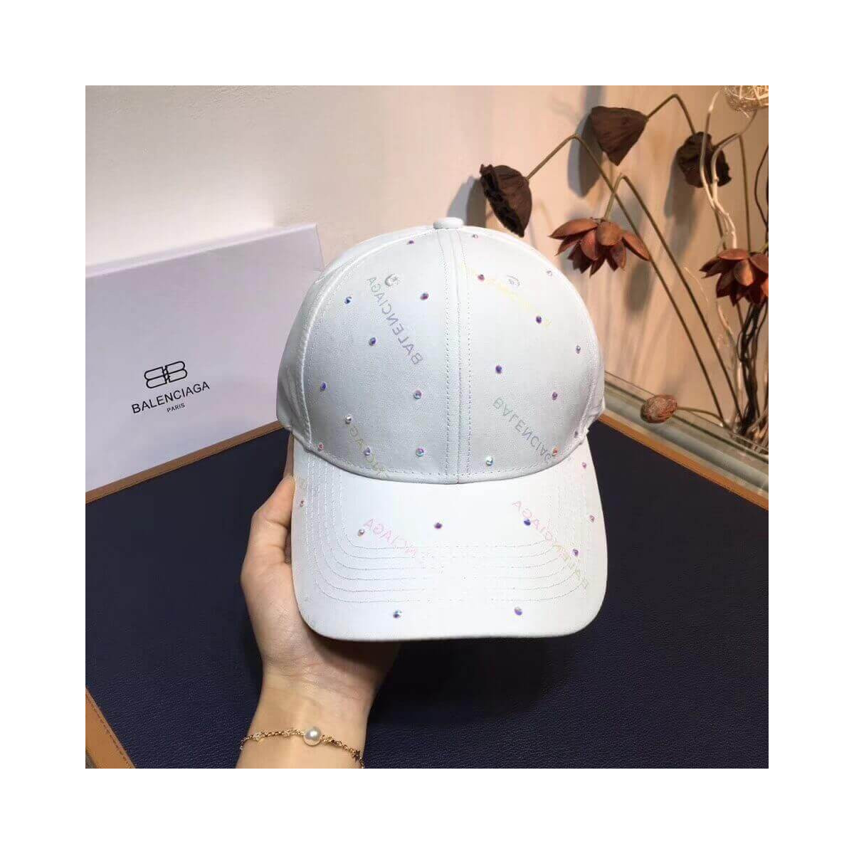 Balenciaga Logo Embroidered Baseball Cap 26896