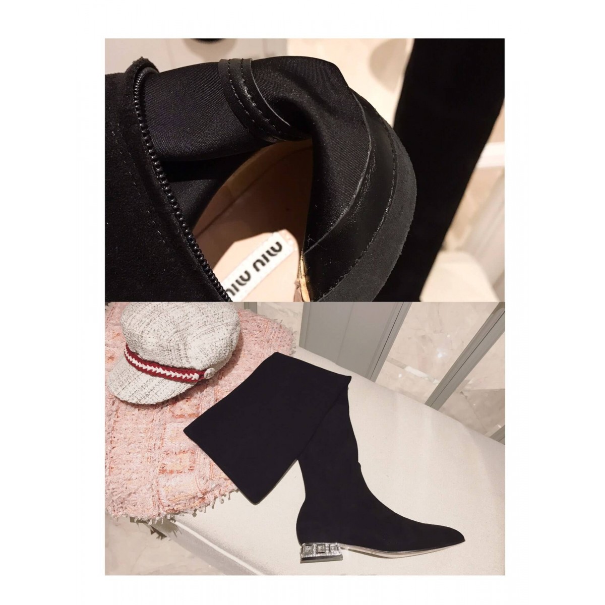 Miu Miu Hight Suede Boots 5W678G