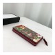 Gucci GG Blooms Supreme Zip Around Wallet 404071 Red