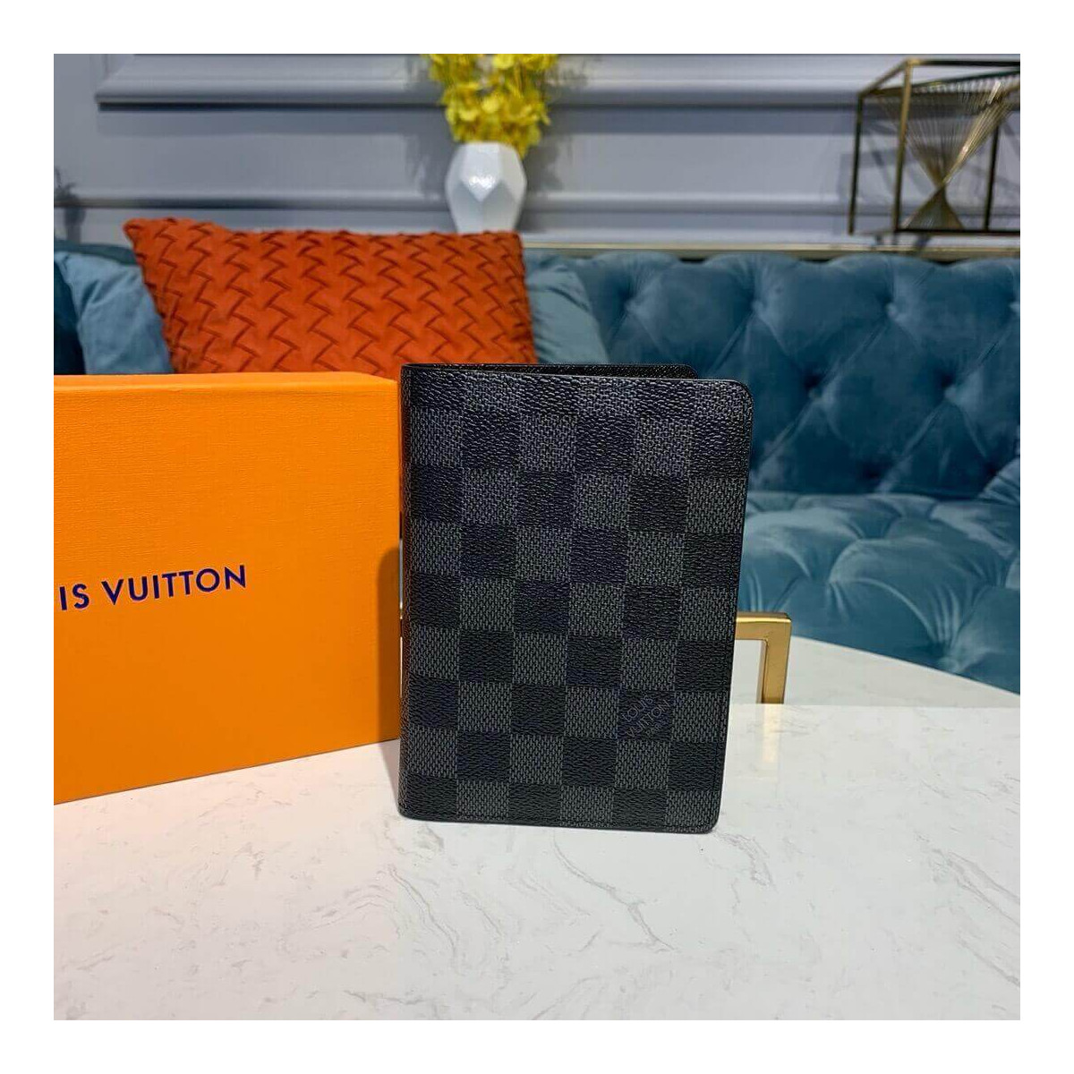 Louis Vuitton Damier Graphite Passport Cover N64411