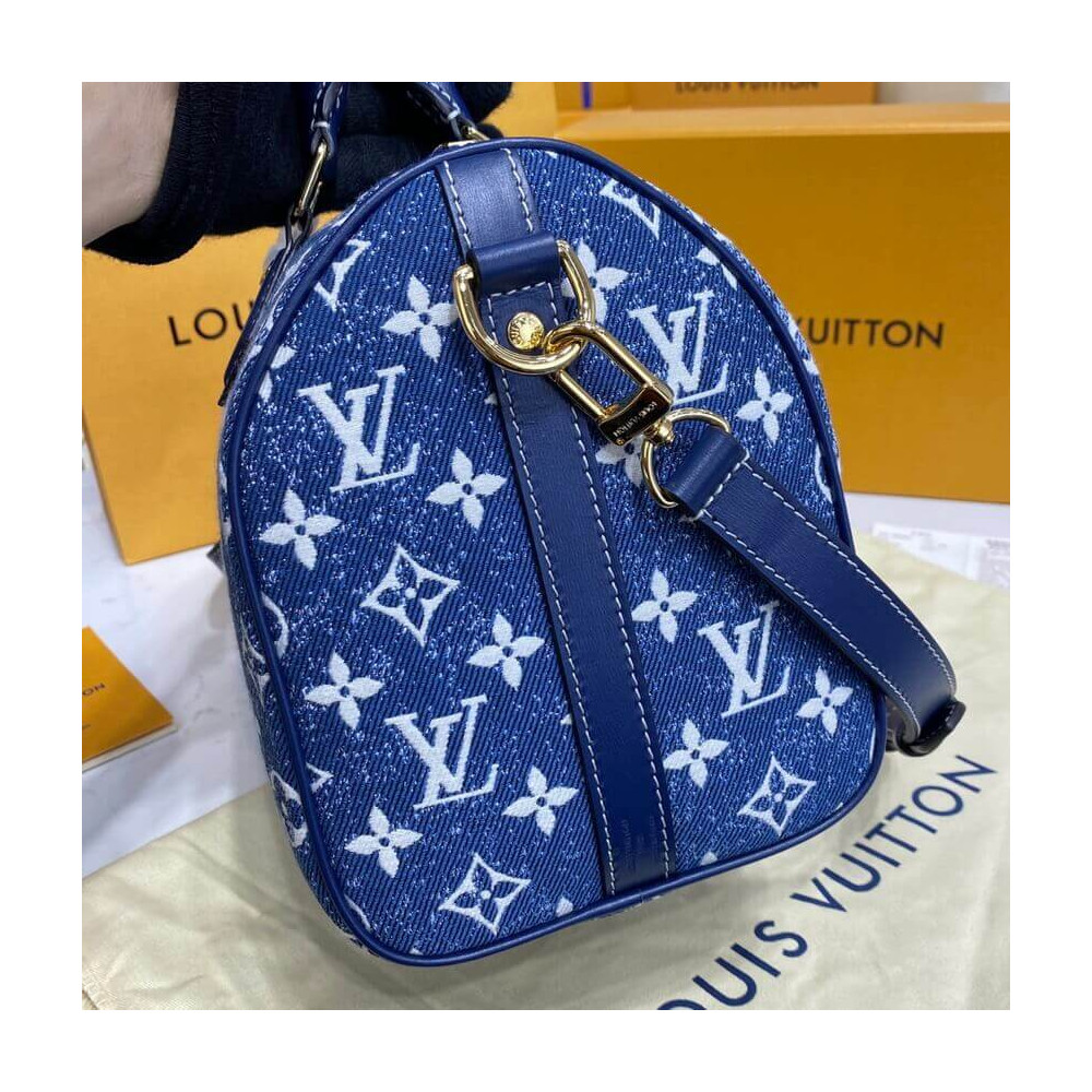 Louis Vuitton Monogram Jacquard Denim Speedy Bandouliere 25 M59609