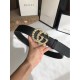 Gucci 40mm Leather Belt With Pearl Double G 453260