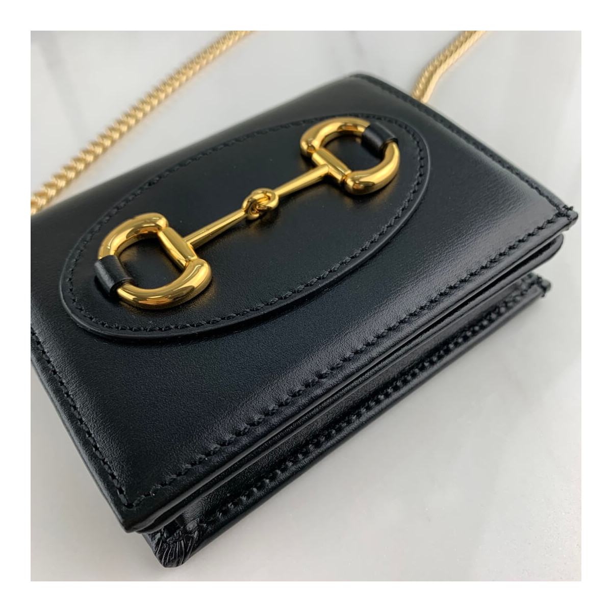 Gucci 1955 Horsebit Leather With Chain Wallet 623180