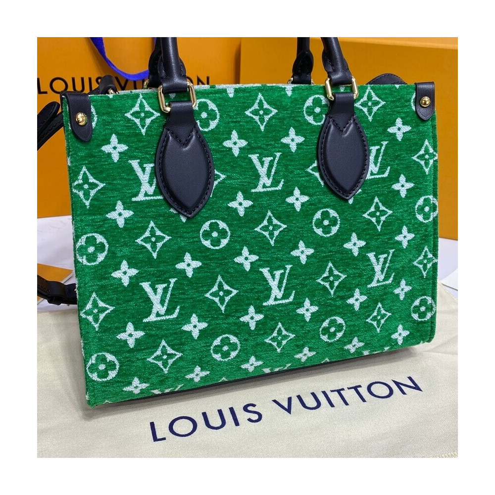 Louis Vuitton Monogram Jacquard Velvet Onthego PM M46216 Green