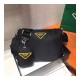 Prada Nylon Cross-Body Bag 2VH113 Yellow Logo