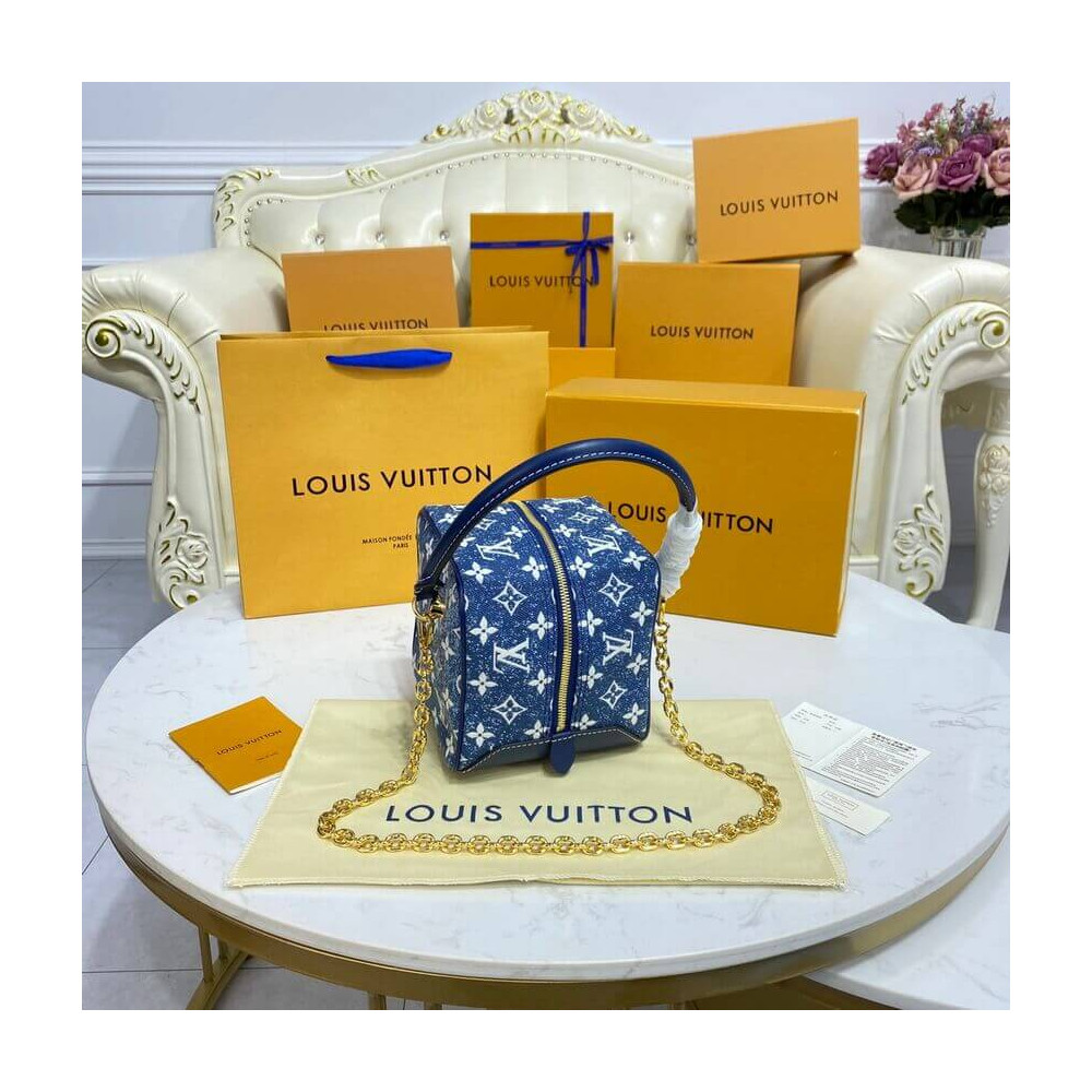 Louis Vuitton Denim Jacquard Textil Square Bag M59611