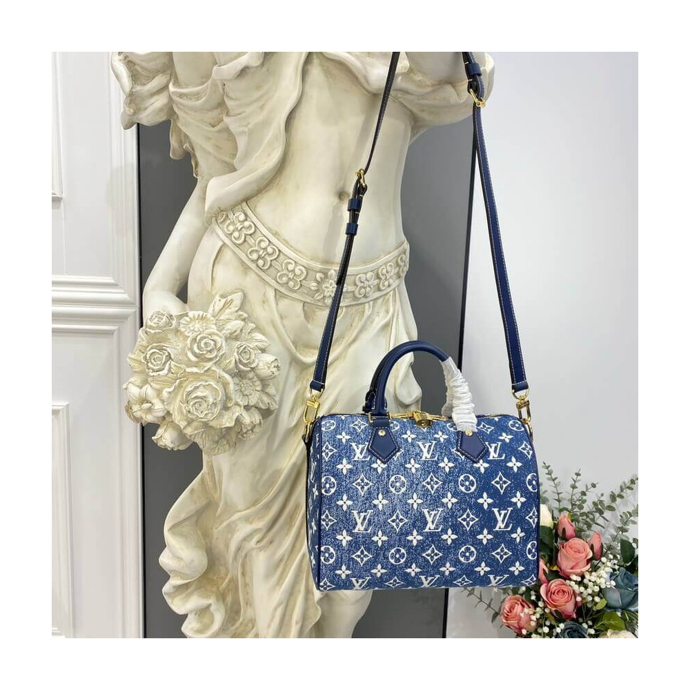 Louis Vuitton Monogram Jacquard Denim Speedy Bandouliere 25 M59609