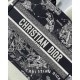 Christian Dior Medium Book Tote Black Toile de Jouy Zodiac Embroidery M1296