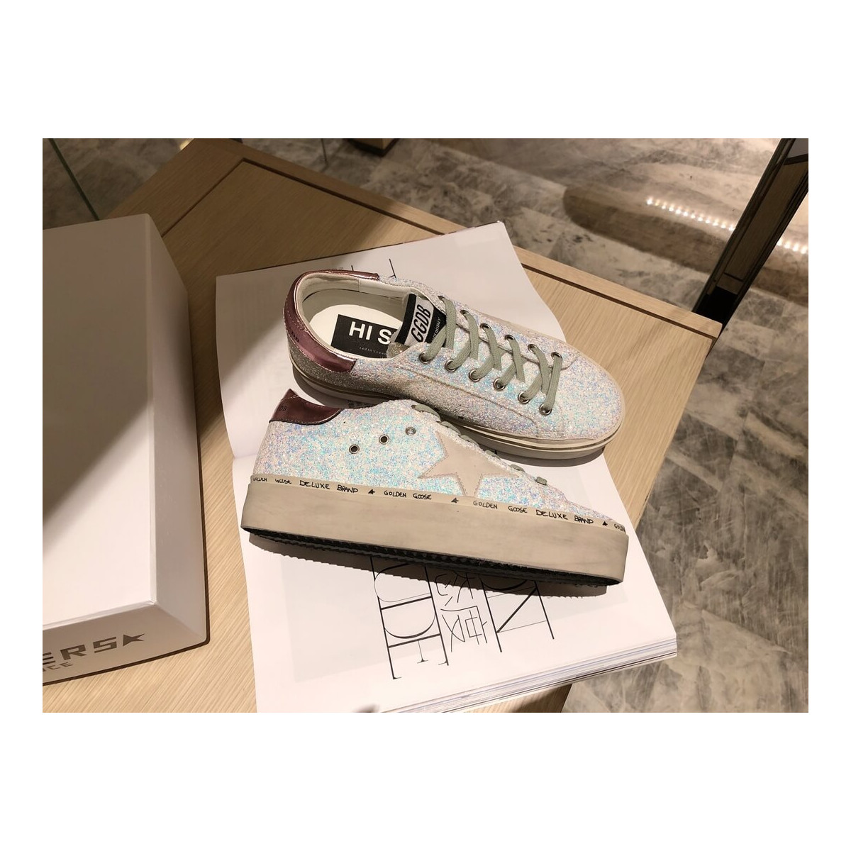 Golden Goose Hi Star Sneakers  in Suede G36945