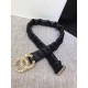 Chanel Lambskin &amp; Gold-Tone Metal Belt 94305