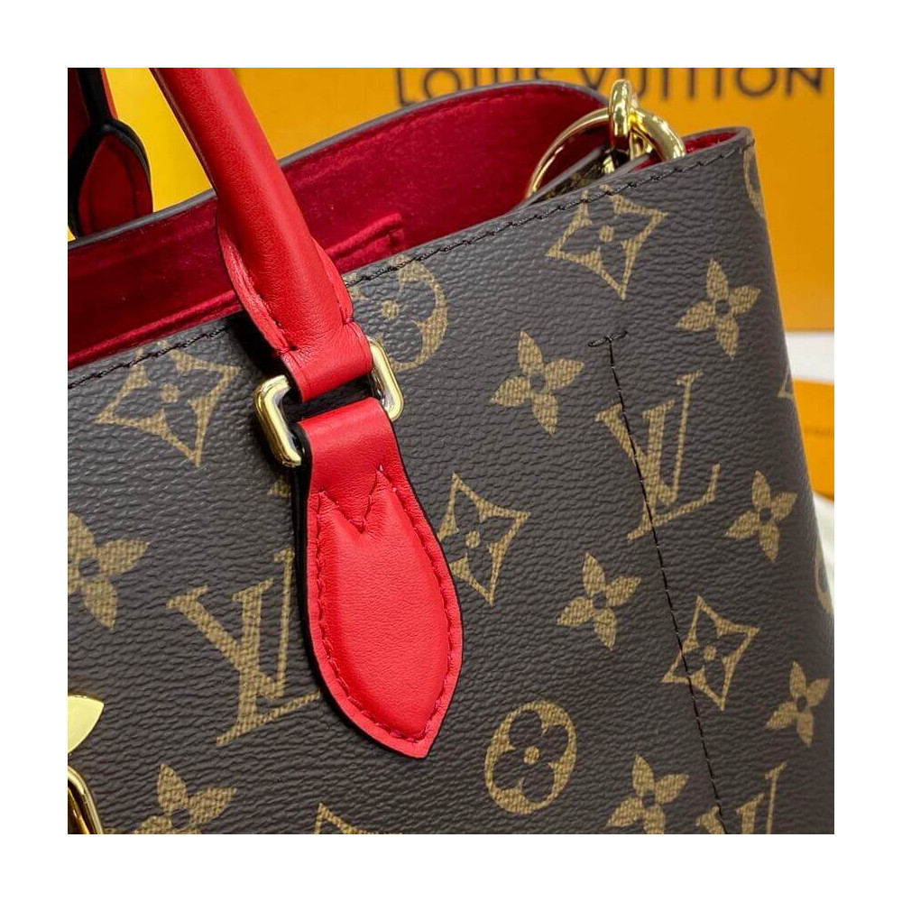 Louis Vuitton Monogram Canvas Flower Tote M43553 Red