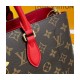 Louis Vuitton Monogram Canvas Flower Tote M43553 Red