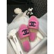 Chanel CC Quilted Mules G35604 Rosy/Black